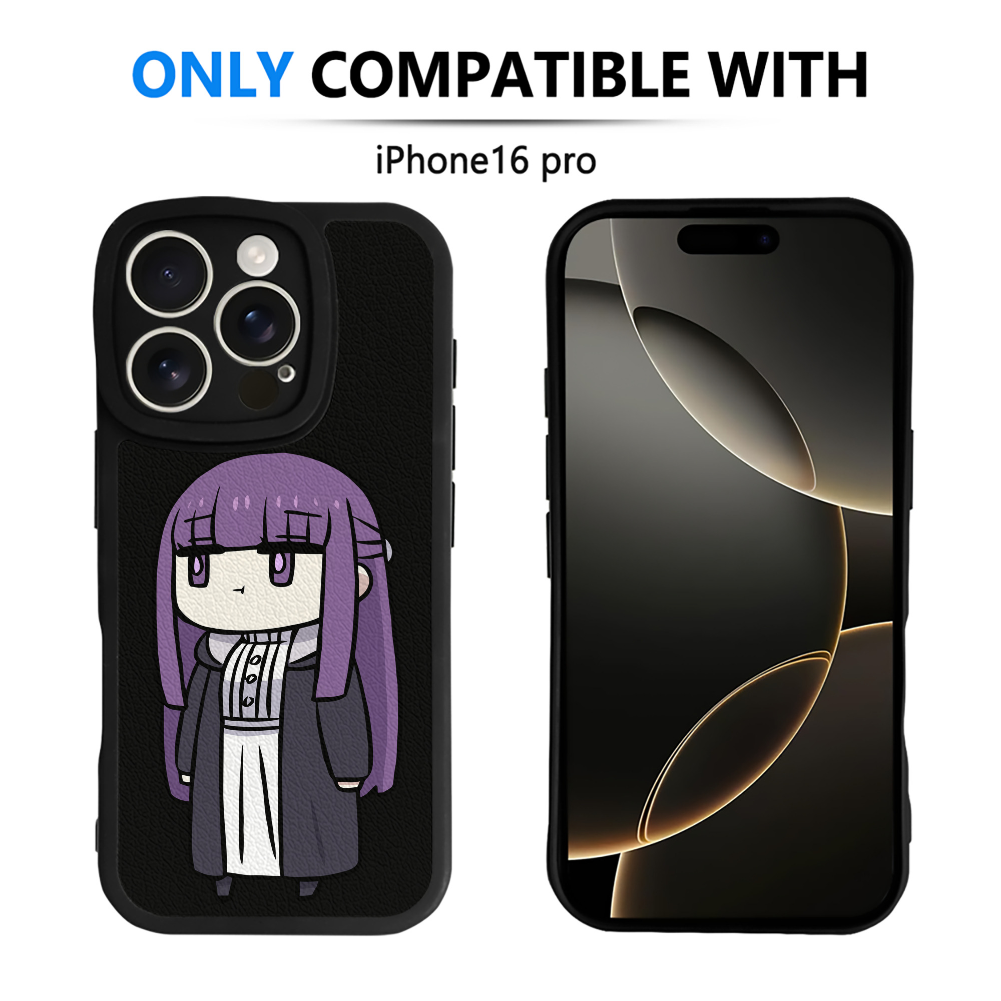 （画像用） 葬送のフリーレン Frieren 【iPhone 16シリーズ対応】シリコンスマホケース（レザー調） 材質：シリコン